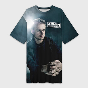 Платье-футболка 3D с принтом Armin Van Buuren в Ханты-Майнсийске,  |  | addicted | buuren | van | аrmin | армен | бюрен | ван