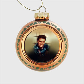 Стеклянный ёлочный шар с принтом Элвис 1 в Ханты-Майнсийске, Стекло | Диаметр: 80 мм | elvis presley | rock n roll | музыка | ретро | рок н ролл | элвис пресли