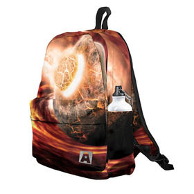 Рюкзак 3D с принтом Падение метеорита в Ханты-Майнсийске, 100% полиэстер | лямки с регулируемой длиной, сверху петелька, чтобы рюкзак можно было повесить на вешалку. Основное отделение закрывается на молнию, как и внешний карман. Внутри два дополнительных кармана, один из которых закрывается на молнию. По бокам два дополнительных кармашка | астероид | вселенная | галактика | звезды | катастрофа | планеты | туманность