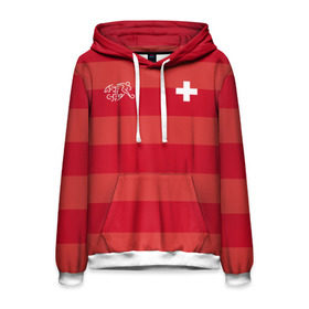 Мужская толстовка 3D с принтом Сборная Швейцарии в Ханты-Майнсийске, 100% полиэстер | двухслойный капюшон со шнурком для регулировки, мягкие манжеты на рукавах и по низу толстовки, спереди карман-кенгуру с мягким внутренним слоем. | футбол | швейцария