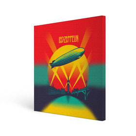 Холст квадратный с принтом Led Zeppelin 3 в Ханты-Майнсийске, 100% ПВХ |  | led zeppelin | лед зеппелин | роберт плант