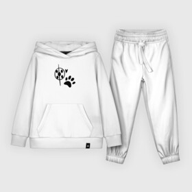 Детский костюм хлопок (с толстовкой) с принтом Леди баг и супер кот в Ханты-Майнсийске,  |  | les aventures de ladybug et chat noir | miraculous | tikki | адриан агрест | бражник | леди баг и супер кот | маринетт дюпен чен | мультик | мультсериал | мультфильм | париж | плагг | тикки