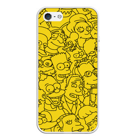 Чехол для iPhone 5/5S матовый с принтом Симпсоны в Ханты-Майнсийске, Силикон | Область печати: задняя сторона чехла, без боковых панелей | bart | comedy | familt | homer | lisa | maggie | marge | mult | series | simpson | simpsons | springfield | барт | гомер | комедия | лиза | мардж | мэгги | прикол | приколы | семья | сериал | симпсон | симпсоны | спрингфилд