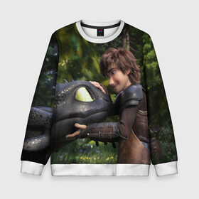 Детский свитшот 3D с принтом Как приручить дракона в Ханты-Майнсийске, 100% полиэстер | свободная посадка, прямой крой, мягкая тканевая резинка на рукавах и понизу свитшота | детский мультфильм | для детей | как приручить дракона | мультик | мультфильм