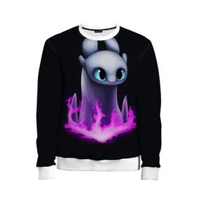 Детский свитшот 3D с принтом Как приручить дракона в Ханты-Майнсийске, 100% полиэстер | свободная посадка, прямой крой, мягкая тканевая резинка на рукавах и понизу свитшота | детский мультфильм | детям | для детей | дракон | как приручить дракона | мультик | мультфильм