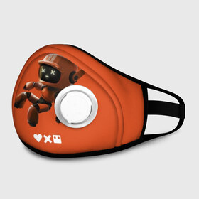 Маска из неопрена Love, Death + Robots: в Ханты-Майнсийске, неопрен 100% | Форма огибающая нос. Резинки для ушей с дополнительной резинкой на затылке. Клапан для выдоха для активного дыхания при занятиях спортом. Эластичный материал маски и окантовки для лучшего растяжения и прилегания маски.&nbsp; | love death robots | netflix | аниматрица | короткометражка | любовь | мультик | мультисериал | надпись | нетфликс | оранжевый | пафос | робот | роботы | сериал | треш | хипстер