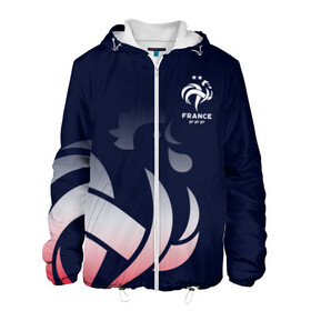 Мужская куртка 3D Сборная Франции: в Ханты-Майнсийске, ткань верха — 100% полиэстер, подклад — флис | прямой крой, подол и капюшон оформлены резинкой с фиксаторами, два кармана без застежек по бокам, один большой потайной карман на груди. Карман на груди застегивается на липучку | fff | france | les bleus | les tricolores | сборная франции | сборная франции по футболу | форма | франузская | франузская сборная | франция | французы
