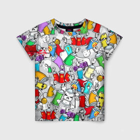 Детская футболка 3D с принтом Граффити в Ханты-Майнсийске, 100% гипоаллергенный полиэфир | прямой крой, круглый вырез горловины, длина до линии бедер, чуть спущенное плечо, ткань немного тянется | Тематика изображения на принте: art | black | blue | city | color | cool | drawing | freedom | graffiti | hip hop | lettering | paint | spr | street | urban | white | yellow | баллончик | белый | город | граффити | желтый | искусство | классный | клёвый | краска | крутой | над