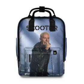 Женский рюкзак 3D с принтом Scooter в Ханты-Майнсийске, 100% полиэстер | лямки с регулируемой длиной, сверху ручки, чтобы рюкзак нести как сумку. Основное отделение закрывается на молнию, как и внешний карман. Внутри два дополнительных кармана, один из которых закрывается на молнию. По бокам два дополнительных кармашка, куда поместится маленькая бутылочка
 | scooter | германия | клуб | клубная музыка | музыка | немецкая группа | скутер | танцевальная | электронная