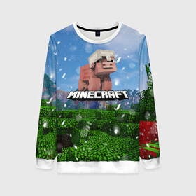 Женский свитшот 3D с принтом Minecraft / Майнкрафт в Ханты-Майнсийске, 100% полиэстер с мягким внутренним слоем | круглый вырез горловины, мягкая резинка на манжетах и поясе, свободная посадка по фигуре | creeper | game | minecraft | блоки | грифер | игры | квадраты | компьютерная игра | крипер | маинкрафт | майн | майнкравт | майнкрафт