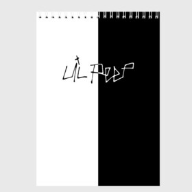 Скетчбук с принтом LIL PEEP (НА СПИНЕ) в Ханты-Майнсийске, 100% бумага
 | 48 листов, плотность листов — 100 г/м2, плотность картонной обложки — 250 г/м2. Листы скреплены сверху удобной пружинной спиралью | Тематика изображения на принте: lil peep | lil prince | pink | зарубежная музыка | лил пип | маленький принц