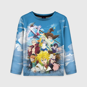 Детский лонгслив 3D с принтом Аниме. Семь Смертных грехов в Ханты-Майнсийске, 100% полиэстер | длинные рукава, круглый вырез горловины, полуприлегающий силуэт
 | аниме | герои