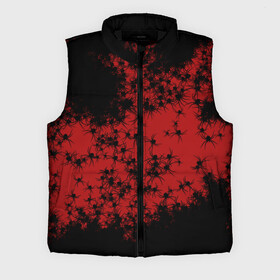 Мужской жилет утепленный 3D с принтом Тьма пауков (красн) в Ханты-Майнсийске,  |  | halloween | жутко | пауки | приколы
