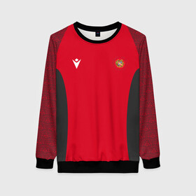 Женский свитшот 3D с принтом ФОРМА СБОРНОЙ АРМЕНИИ в Ханты-Майнсийске, 100% полиэстер с мягким внутренним слоем | круглый вырез горловины, мягкая резинка на манжетах и поясе, свободная посадка по фигуре | makron | армения сборная форма | армения форма | макрон | сборная армении форма | сборная форма армения | форма армении | форма армения | форма сборной армении | форма сборной армении по футболу