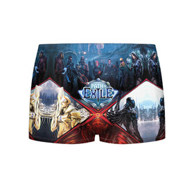 Мужские трусы 3D с принтом Path of Exile в Ханты-Майнсийске, 50% хлопок, 50% полиэстер | классическая посадка, на поясе мягкая тканевая резинка | computer | game | path of exile | игра | компьютерная | путь изгнания