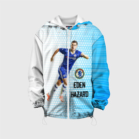 Детская куртка 3D с принтом Эден Азар в Ханты-Майнсийске, 100% полиэстер | застежка — молния, подол и капюшон оформлены резинкой с фиксаторами, по бокам — два кармана без застежек, один потайной карман на груди, плотность верхнего слоя — 90 г/м2; плотность флисового подклада — 260 г/м2 | chelsea | eden hazard | football | real madrid | sport | азар эден | бельгия | известные личности | мужчинам | реал мадрид | сборная бельгии | спорт | спортсмены | футболист | хобби | челси
