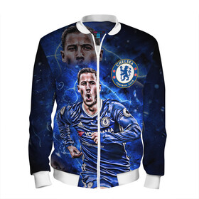 Мужской бомбер 3D с принтом ЭДЕН АЗАР EDEN HAZARD в Ханты-Майнсийске, 100% полиэстер | застегивается на молнию, по бокам два кармана без застежек, по низу бомбера и на воротнике - эластичная резинка | chelsea | eden michael hazard | football | real madrid | sport | uefa | реал мадрид | сборная бельгии. | спорт | уефа | футбол | хазард | челси | эден азар