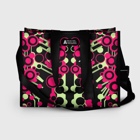 Сумка-шоппер 3D с принтом Avicii,музыка в Ханты-Майнсийске, 100% полиэстер | застегивается на металлическую кнопку; внутренний карман застегивается на молнию. Стенки укреплены специальным мягким материалом, чтобы защитить содержимое от несильных ударов
 | avicii | абстракция | авичи | круги | линии | музыка | тим берглинг | яркое