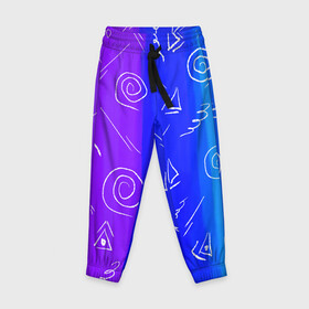 Детские брюки 3D с принтом Арт абстракция  в Ханты-Майнсийске, 100% полиэстер | манжеты по низу, эластичный пояс регулируется шнурком, по бокам два кармана без застежек, внутренняя часть кармана из мелкой сетки | abstract | art | drawing | illustration | белый | мел | принт | розовый | фон