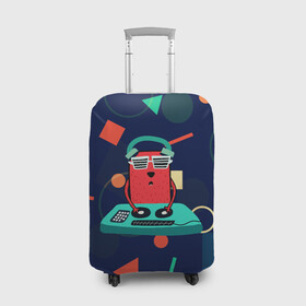 Чехол для чемодана 3D с принтом Играющий по жизни в Ханты-Майнсийске, 86% полиэфир, 14% спандекс | двустороннее нанесение принта, прорези для ручек и колес | dj | music | геометрический | геометрия | играющий | инструмент | музыка | музыкант | образ жизни | фигуры