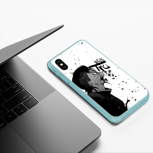 Чехол для iPhone XS Max матовый Генья Шинадзугава Kimetsu no Yaiba фото