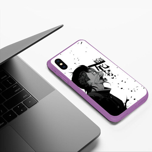 Чехол для iPhone XS Max матовый Генья Шинадзугава Kimetsu no Yaiba фото